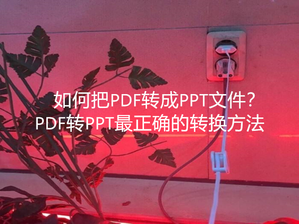 如何把PDF转成PPT文件？PDF转PPT最正确的转换方法